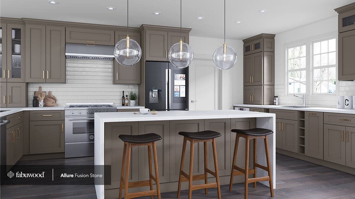 Fabuwood Allure Fusion Stone kitchen full view