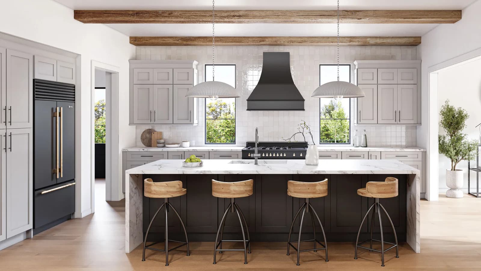 Fabuwood Allure Galaxy Nickel kitchen with quartz countertops Fabuwood Allure Galaxy Nickel kitchen with quartz countertops