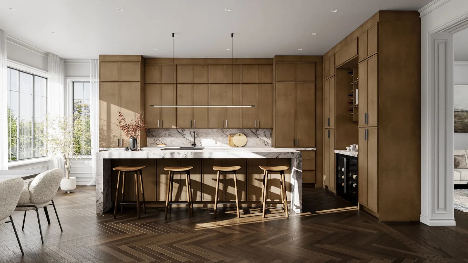 Fabuwood Allure Luna Truffle walnut-tone kitchen Fabuwood Allure Luna Truffle walnut-tone kitchen